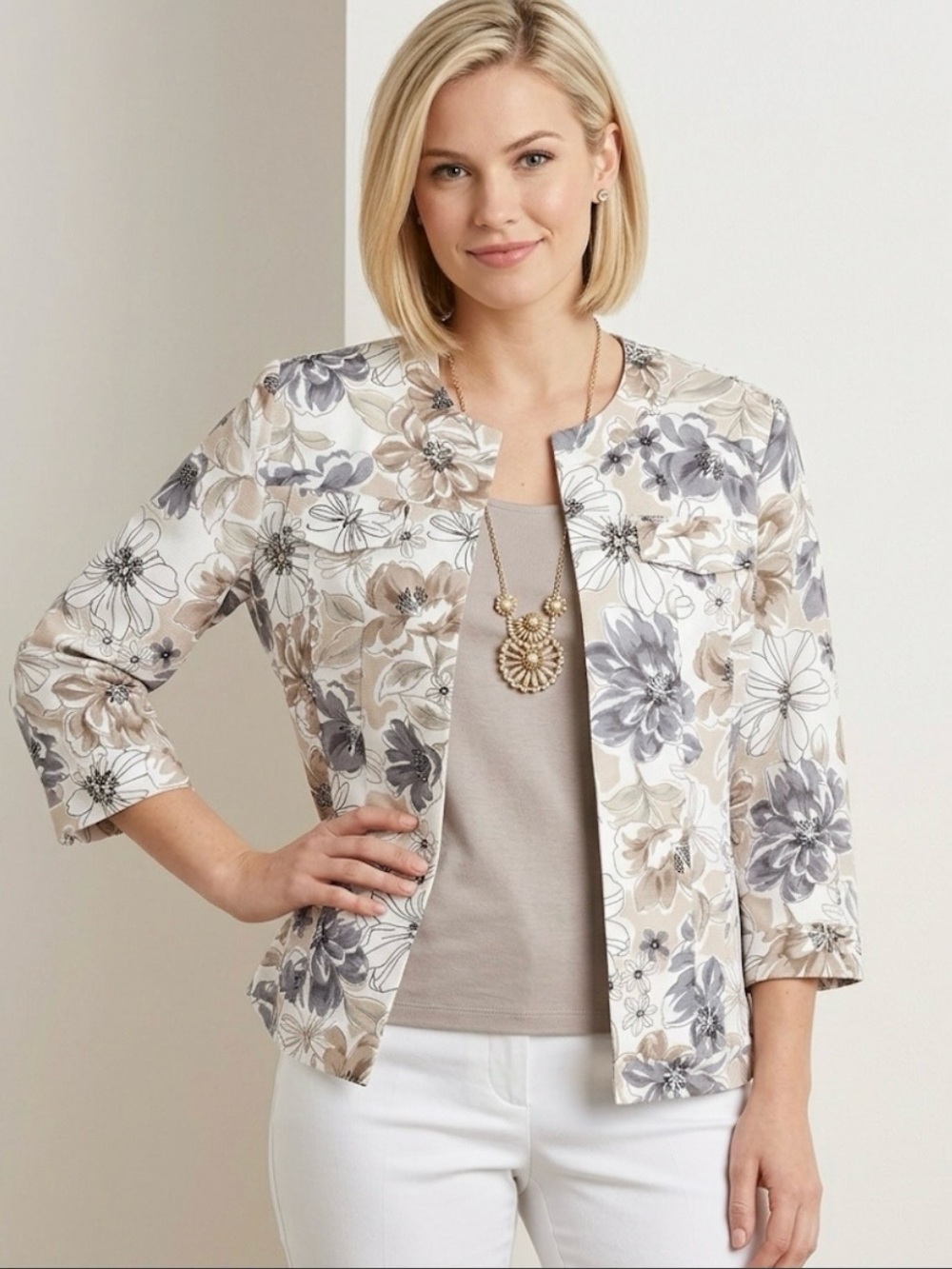 Alfred Dunner Floral Jacket